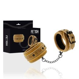 FETISH SUBMISSIVE ORIGEN - VEGAN LEATHER ANKLE CUFFS WITH NEOPRENE LINING 2